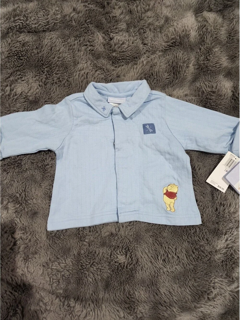 Vintage Winnie The Pooh Long Sleeve Shirt Size 3 Months Rare NWT